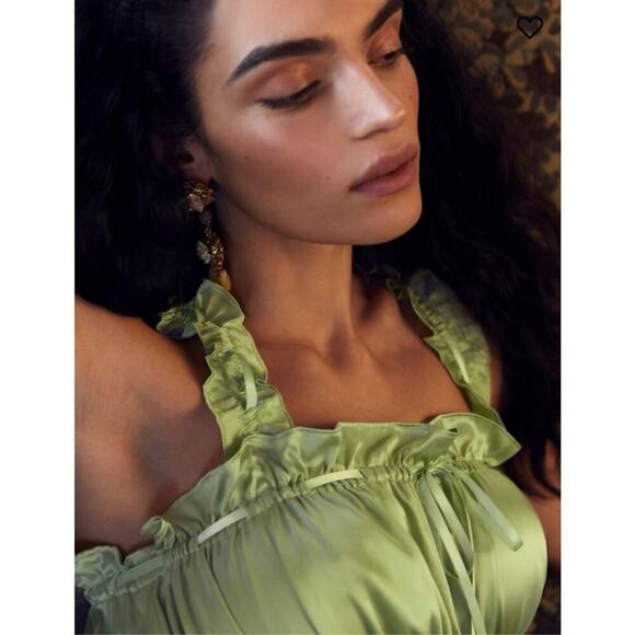 Reformation Erdem Silk Midi Dress Yucca L - Picture 2 of 8